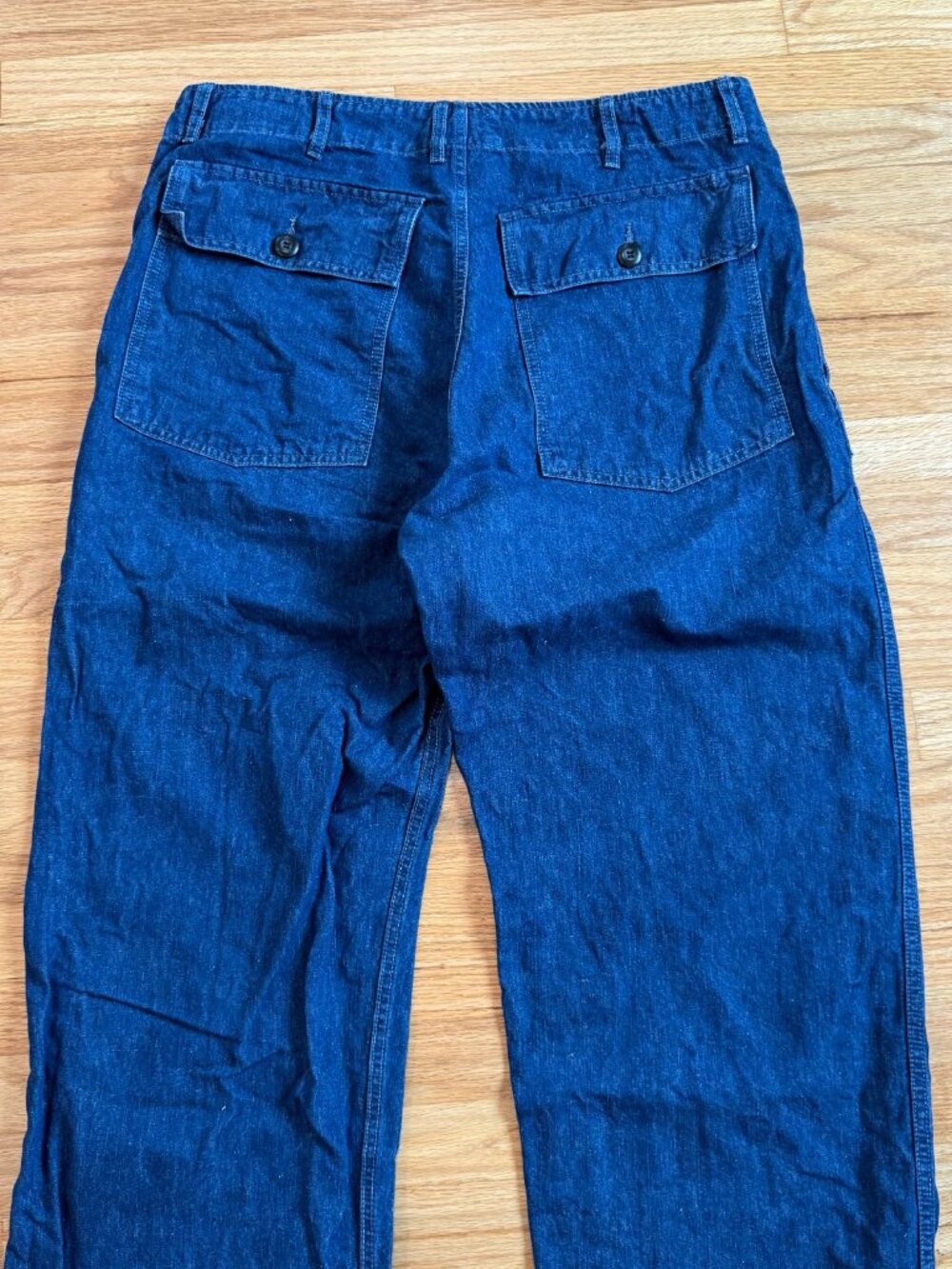 Imogene + Willie Linen & Cotton Blake Military Trouser Washed Indigo 36/31 - Picture 8 of 13